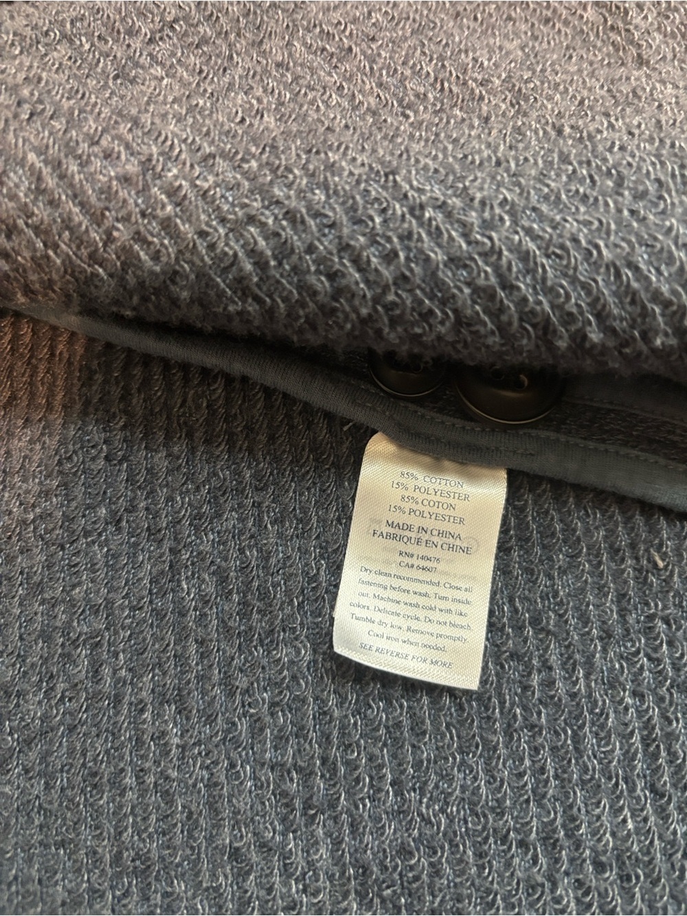 Faherty Men's Knit Sport Coat in Navy Heather Size XL Cotton - Picture 5 of 5